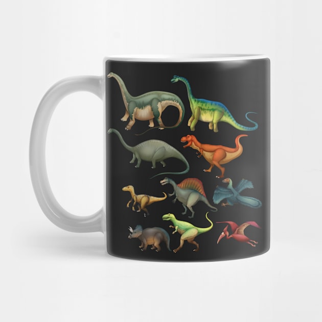 Assorted Illustrated Dinosaurs by bluerockproducts